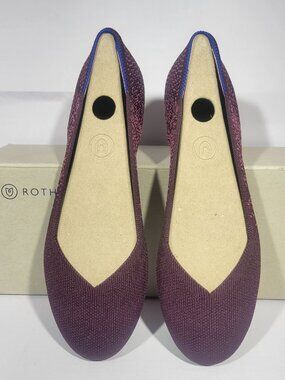 Rothy's The Flat Fig Python Pointed Toe Slip On Ballet Flats Women's Size 6